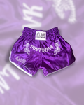Purple 9th Limb „Don’t Blink“ Muay Thai Shorts – Satin Fightwear